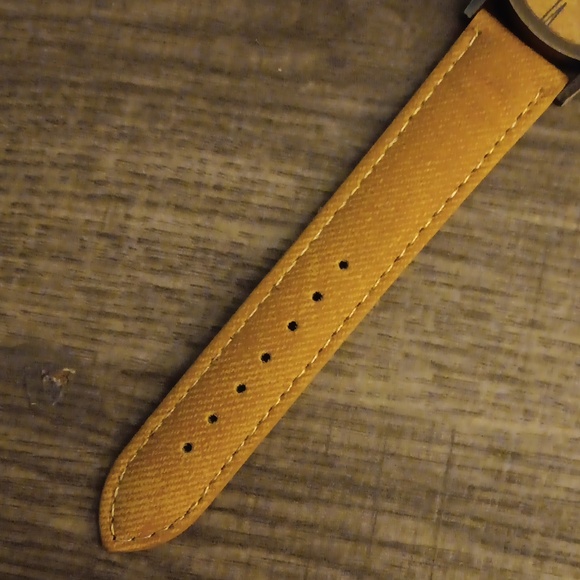 COPY - Denim Leather strap watch Grey - Picture 3 of 4